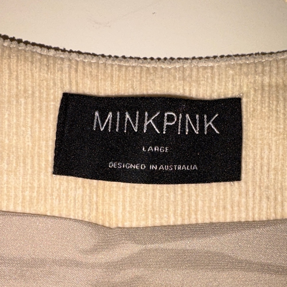 MINKPINK Corduroy Asymmetrical Button up Women's Vest Waistcoat - Picture 2 of 6